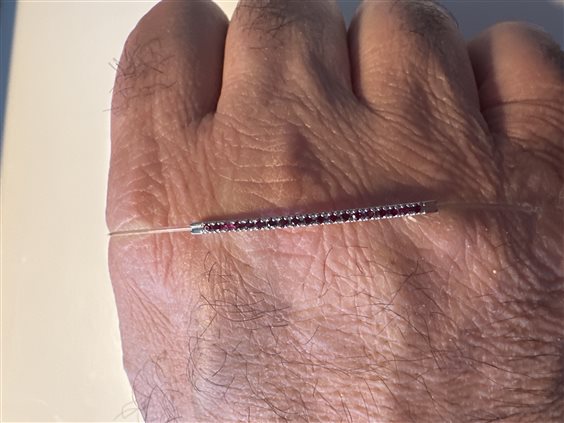 Bracelet Gioielleria Dossena  Woman in White Gold Rubino 0.20 Ct BROR-23-253 TENNIS - BROR-23-253 TENNIS